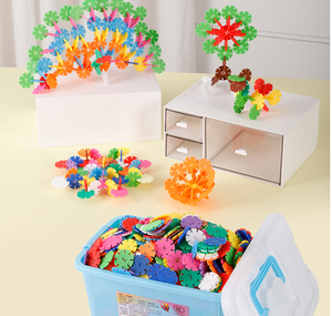 <span class=keywords><strong>500</strong></span> mảnh thiết lập của bông tuyết lớn khối xây dựng nhựa lồng vào nhau đĩa cho trẻ em thông minh gốc đồ chơi và mẫu giáo sử dụng - Product Image 3