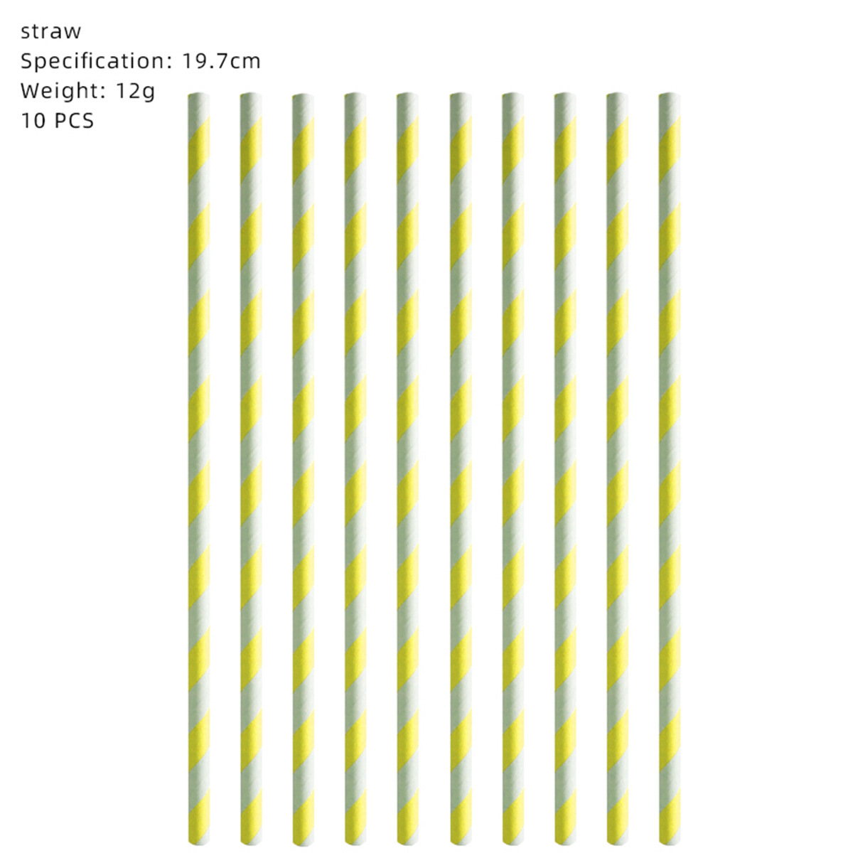 Straws-10pcs yellow