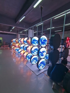 引导视觉双面LED显示屏圆形屏幕徽标定制室内LED圆形显示器 - Product Image 3