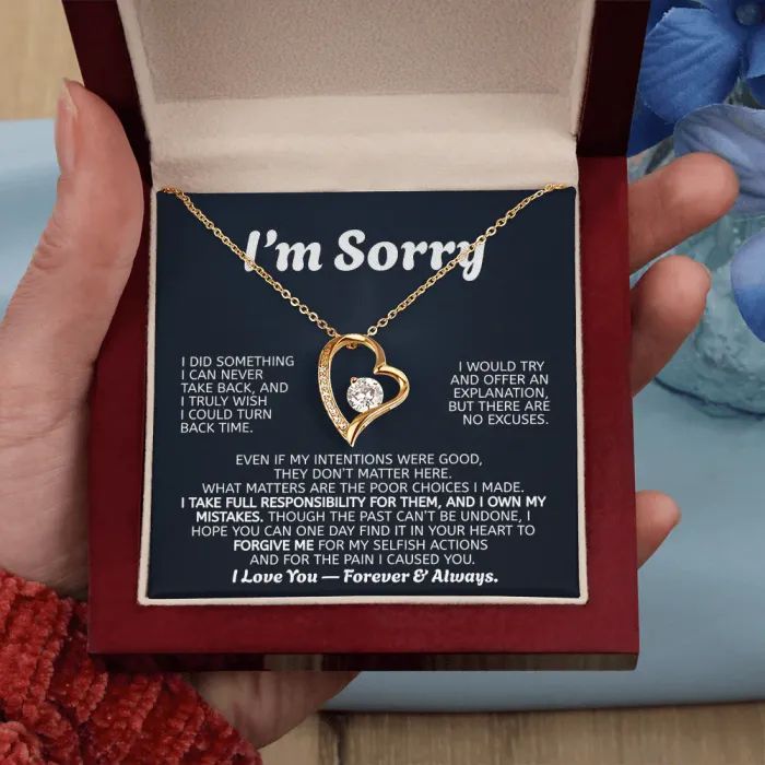 Card + Gold Necklace (LED Light Box)