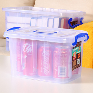 Stackable פלסטיק אחסון תיבת Tote ארגון מיכל אחסון פחי עם עמיד מכסה - Product Image 2
