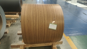 Gỗ-nhìn kết thúc cuộn dây thép PCM precoated tấm kim loại tấm gỗ VCM gỗ nhìn cho Canada siding tường bảng điều khiển cửa nhà để xe - Product Image 2