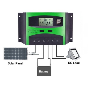 智能12V 24v汽车太阳能电池板充电控制器20A 30A 40A 50A 60A脉宽调制太阳能充电控制器 - Product Image 1