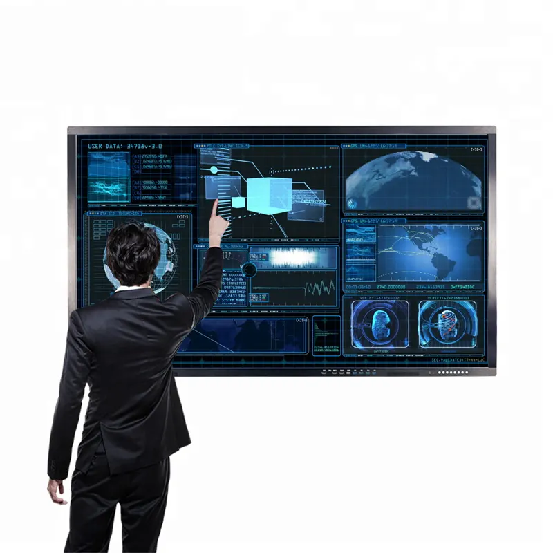 75 Inch 4K Uhd Interactieve Smart Schrijven Elektronische Board Projector Interactieve Whiteboard