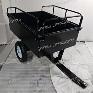 Carro volquete de acero ATV Carro de remolque de acero ATV Patio Tuff Remolque detrás Carro de utilidad Remolque detrás Carro de volcado - Product Image 2