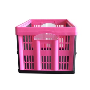 Contenedor de almacenamiento de plantas de colores personalizado, caja plegable de malla de plástico apilable para frutas y verduras - Product Image 4