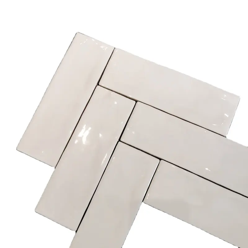 Estilo minimalista nórdico ladrillo blanco sólido 65*200mm azulejo marroquí moderno minimalista baño cocina azulejo Decoración