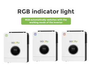 GOOTU Salida dual 4.2KW en inversor de corriente de red 60-450 VDC Inversor híbrido de entrada fotovoltaica ancha Convertidor solar - Product Image 5