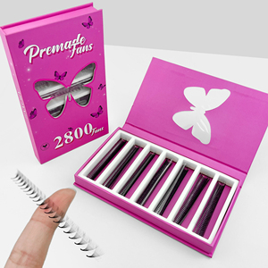 Abonnie kaşmir uzun kısa kök gevşek Pro yapılan kirpik uzantıları Fan 1000 Premade hacim fanlar vizon sivri taban Promade kirpik fanlar - Product Image 1