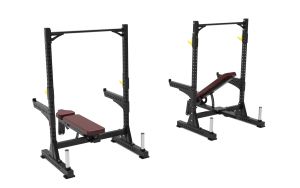 多機能傾斜傾斜フラットベンチウェイトトレーニングOEMジム調整可能なベンチプレスパワーリフティングスクワットコンボラックユニーク - Product Image 2