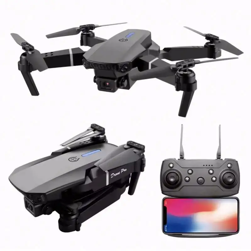 Katlanır wifi e88 pro drone 4k el kumanda takip rc helikopter kamera ile profilli motor mini oyuncak drone