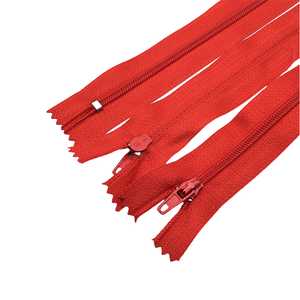 Üretici toptan 3 # açık uç eşofman 20cm Zip özel renkli giysi ev tekstili görünmez naylon fermuarlar - Product Image 3