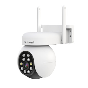 SriHome 5MP PTZ Cámara IP para exteriores para cámara de seguridad para el hogar IR 20m Soporte de monitoreo de Audio bidireccional Intercom Alarma de luz de sonido - Product Image 1