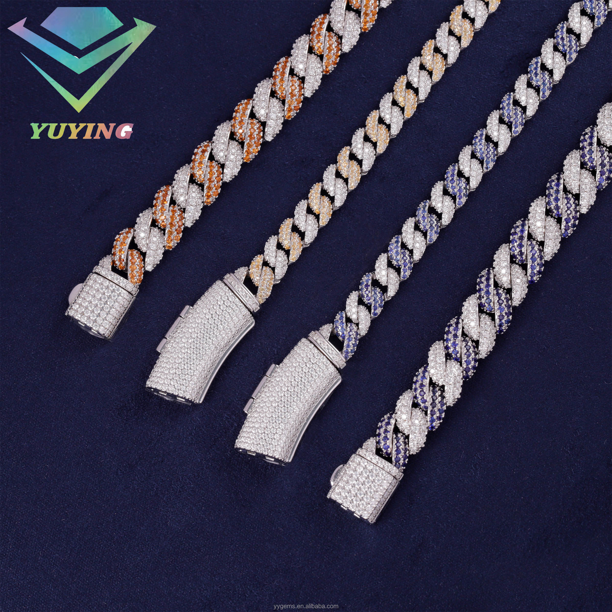 เพชรขาว+พลอยสีน้ำเงิน(6มม.)