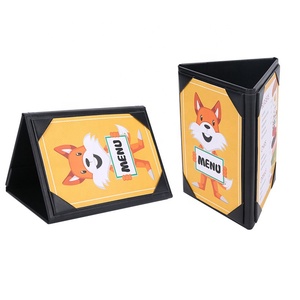 4x6 inch góc chèn 3 lượt xem tam giác Lều <span class=keywords><strong>menu</strong></span> khung bìa PU da <span class=keywords><strong>menu</strong></span> chủ bảng cho nhà hàng bar cafe nước giải khát - Product Image 4