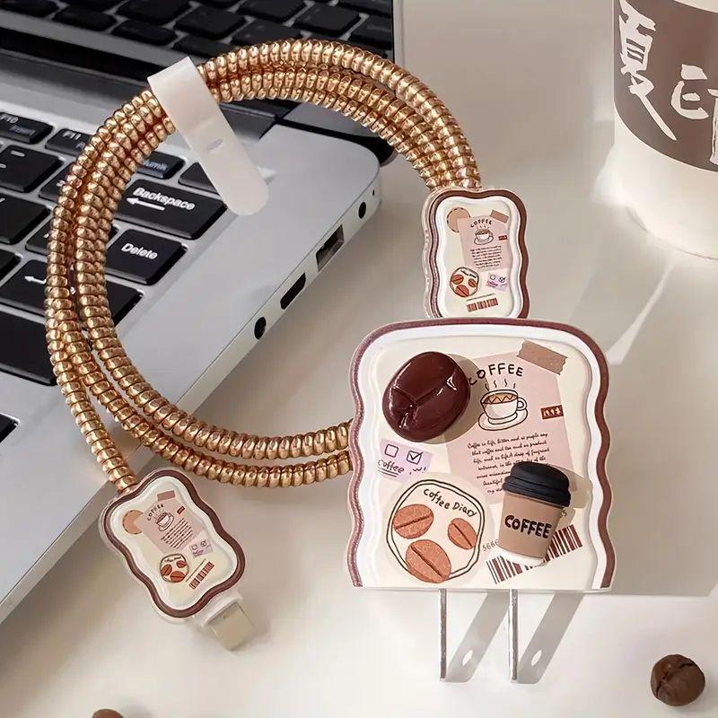 Ensemble de 5 grains de café 3D marron