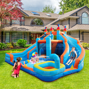 Nbinflatable nhà sử dụng nhỏ mini <span class=keywords><strong>Inflatable</strong></span> lâu đài bouncy nảy đầy màu sắc Nhà trả lại kết hợp với trượt - Product Image 2