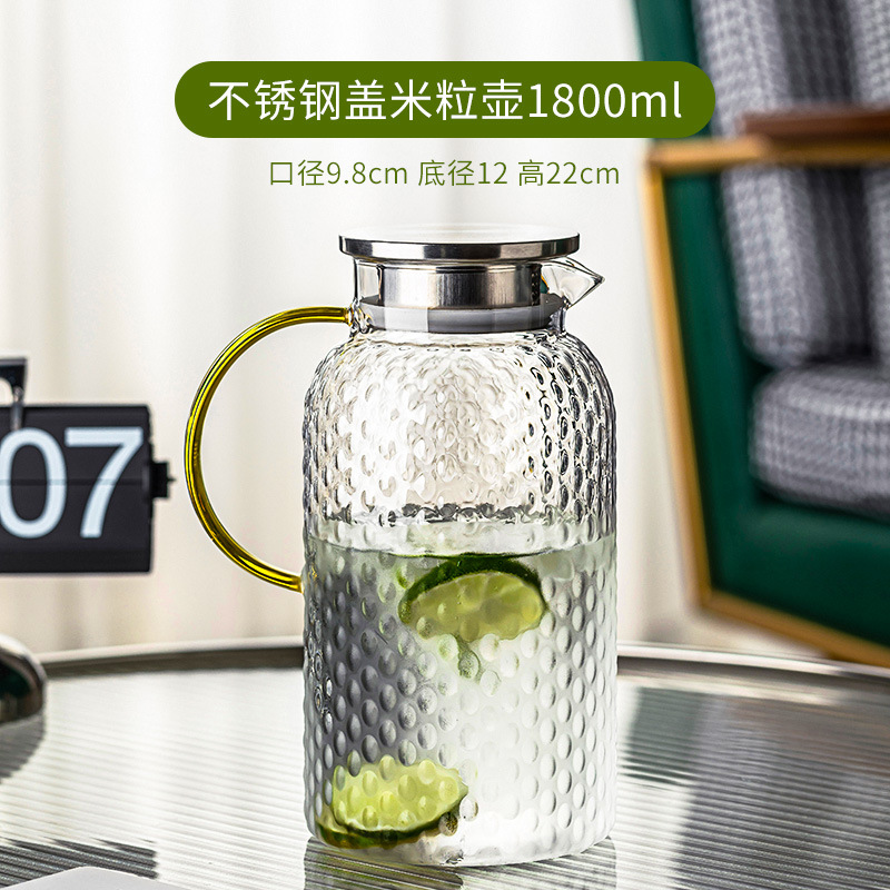 Cuiseur à riz en acier inoxydable avec couvercle - 1800 ml