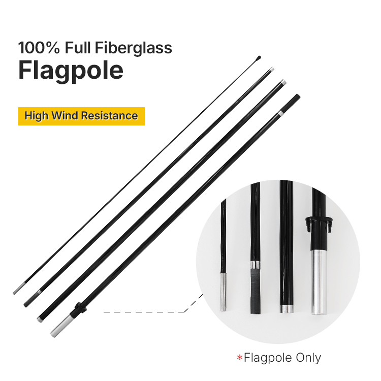 Only Flagpole ( 100% Full Fibergalss )
