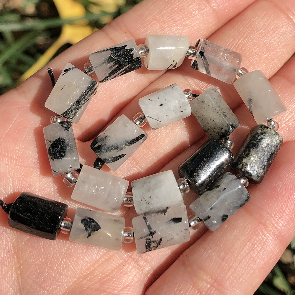 Quartz rutilé noir
