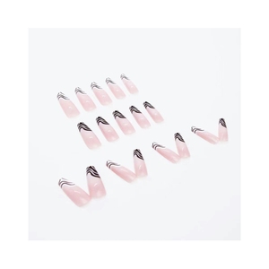 เล็บปลอมโลโก้ที่กําหนดเอง 24 ชิ้น/เซ็ตสแควร์ Stiletto เล็บปลอม 3XL โลงศพเล็บเคล็ดลับ ABS ยาว Ballerina เล็บปลอม - Product Image 3