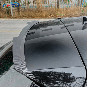 Car Accessories Carbon Fiber Look Rear Wing Car Rear Trunk Boot Lip Spoiler Wing Cover for Audi <strong>Q8</strong> SQ8 2019+