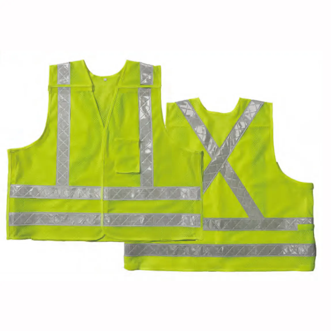 Class 2 Safety Vest With Zipper Up Vest Hi Vis High Visibility With Custom Logo Short Sleeve