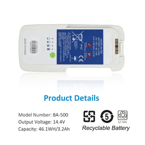 14.4v 46.1wh 3200mah דגם סוללה BA-500 עבור מרכז חמצן