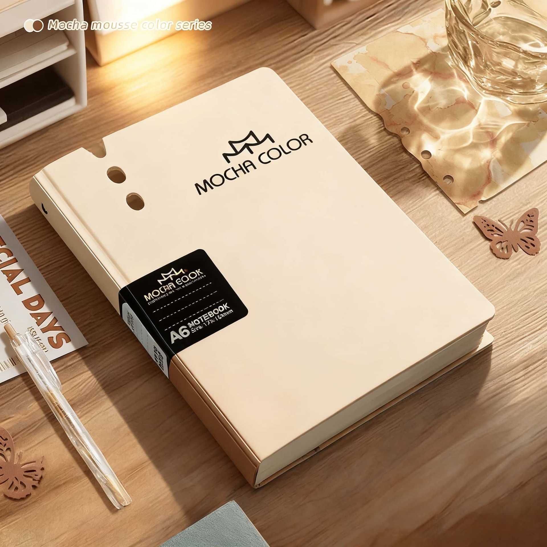 A6 khaki-with inside pages