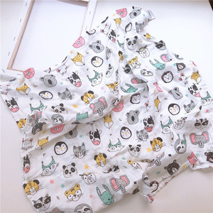 Toptan 60*60cm Muslin bebek kundak bambu pamuk minimalistik özel baskı kundak battaniye dijital baskılı sarma havlusu - Product Image 3