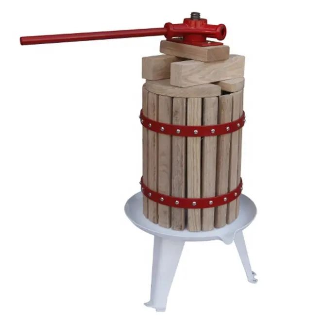 수제 천연 주스를 위한 나무 바구니로 만들기 6L 12L 18L 과일 프레스 사이다 와인, 포도, 베리, 사과 프레서