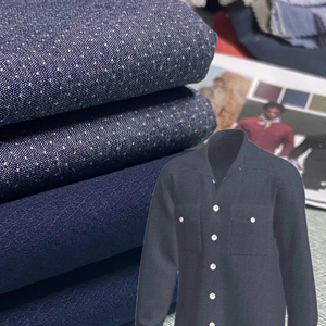 Dark Indigo 157 cm Weave Denim Tears Fabric 100% Cotton Composition Indigo Woven <strong>Textile</strong> Women Man Clothe