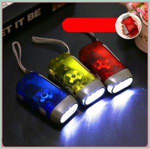 New Arrival 3 <strong>Led</strong> Hand Pressing Dynamo Flashlight Crank Power <strong>Wind</strong> <strong>up</strong> Torch Light Camp Lamp with logo - Product Image 6