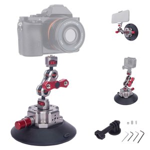 CAME-TVハンドポンプ真空6「吸引カップカメラマウント1/4」スクリュー回転ボールヘッド魔法の腕アクションカメラモニター用 - Product Image 1