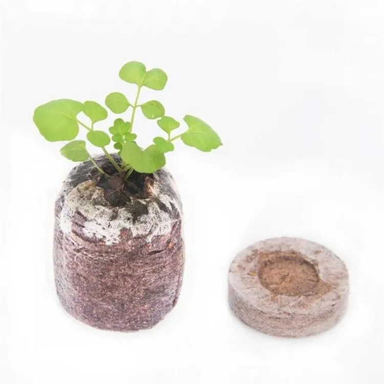 Coco Peat prllets disc moss coconut coir pellet semi tappi di avviamento Pallet Seedling Soil Block