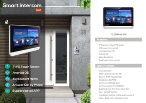 sicherheitssystem tuya smart life ip-funksystem heimautomation tablet 7 zoll smart 2-wege-funksystem für zuhause - Product Image 6