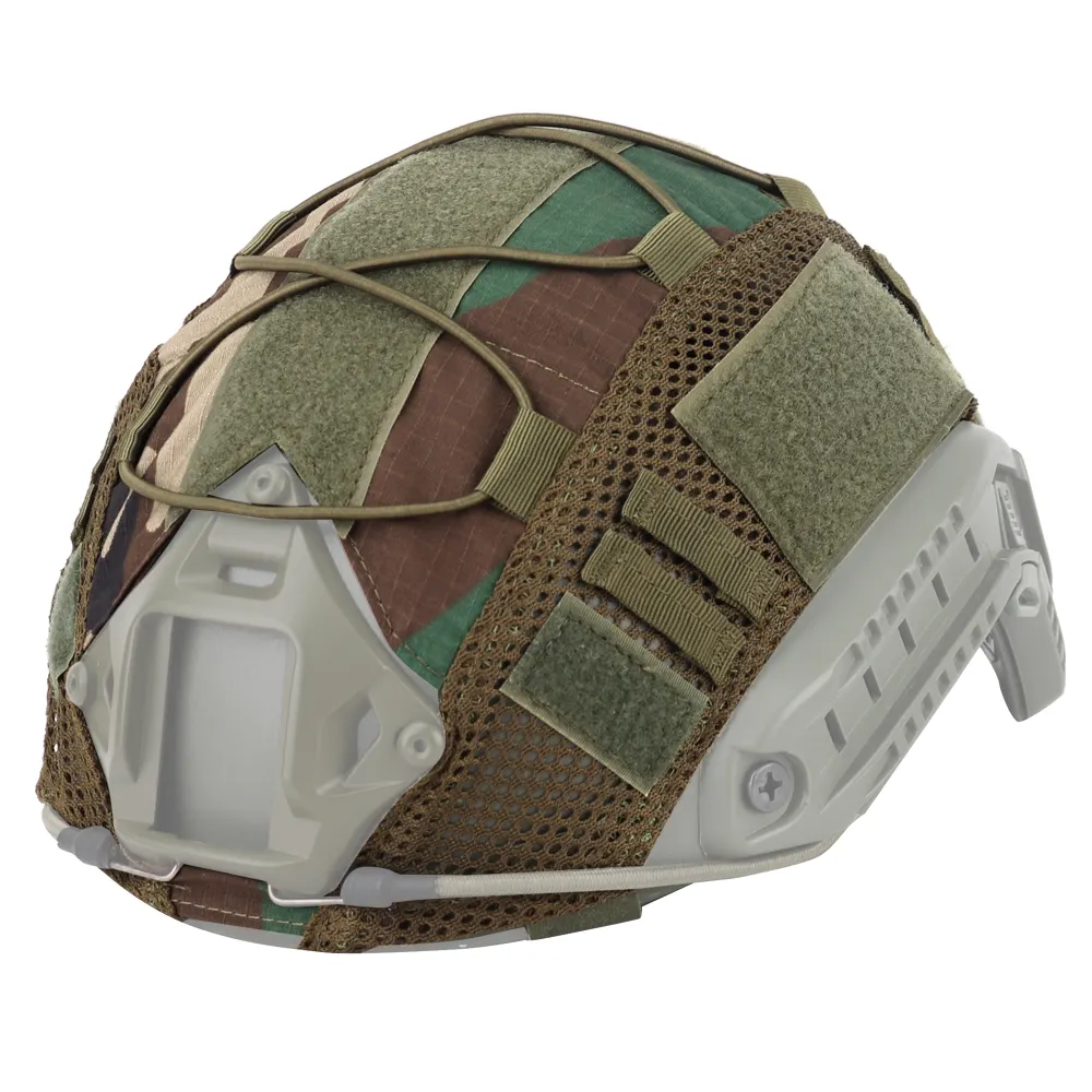 Housse d'accessoires de casque tactique Housse de casque rapide de camouflage Multicam