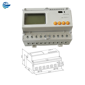 Din Rail Leistungs messer für Solar Wechsel richter PV-System mit LCD für Strom überwachungs system 380V Ausgangs energie zähler - Product Image 3