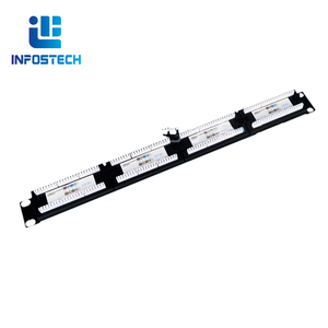 Renbao 3U 19 pulgadas 24 puertos UTP CAT6 RJ45 Panel de conexión de red Keystone Jack módulo tipo Commscope sin gestión de cables - Product Image 1