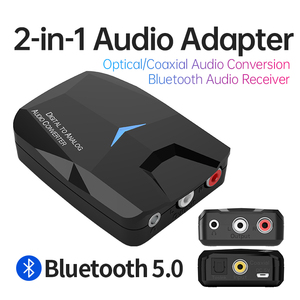 免费样品2022 HG数字到模拟立体声音频转换器适配器同轴光纤RCA R/L光纤到RCA 3.5毫米 - Product Image 2
