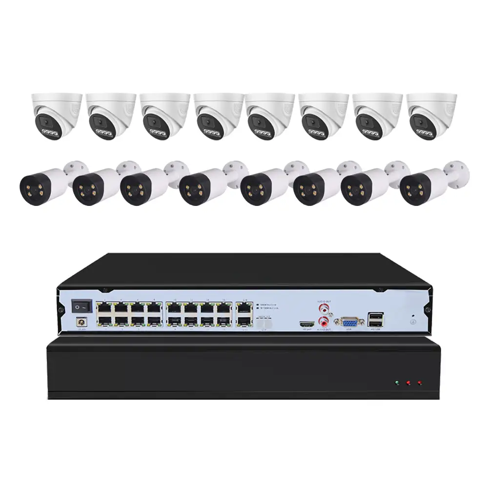 8MP 16ch POE NVR Kit sistema di telecamere a circuito chiuso videosorveglianza sicurezza esterna interna sistema di sorveglianza digitale 4K