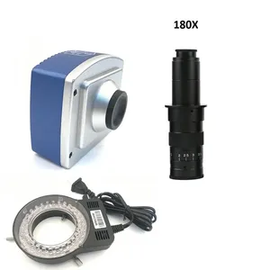 Microscopio electrónico industrial personalizado 4K Digital HD 8MP, función de medida de cámara, 100X 180X, luz de relleno LED, componentes electrónicos - Product Image 2