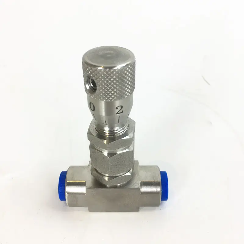 Embalaje de grafito bajo de PTFE, válvula de aguja de medición de acero inoxidable, ajustable, de aluminio y Gas, de buena calidad, China
