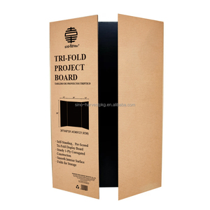 定制印刷三折艺术纸展示板海报风格，用于演示文件或纸板 - Product Image 3