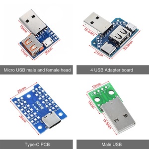 USB-Stecker/MINI MICRO USB-zu-DIP-Adapter Buchse 2,54-Anschluss B Typ C USB 2.0 3.0-Buchse - Product Image 4