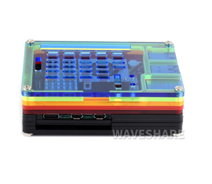 Custodia in acrilico arcobaleno per Raspberry Pi 5, custodia in acrilico traslucido colorato, supporta l'installazione di un dispositivo di raffreddamento attivo ufficiale - Product Image 3