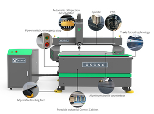 Xunke vendite calde 3 asse 6kw Router di legno Cnc Alucobond PVC di plastica acrilico Cnc Router macchina a buon mercato legno Cnc Router macchina 1325 - Product Image 3