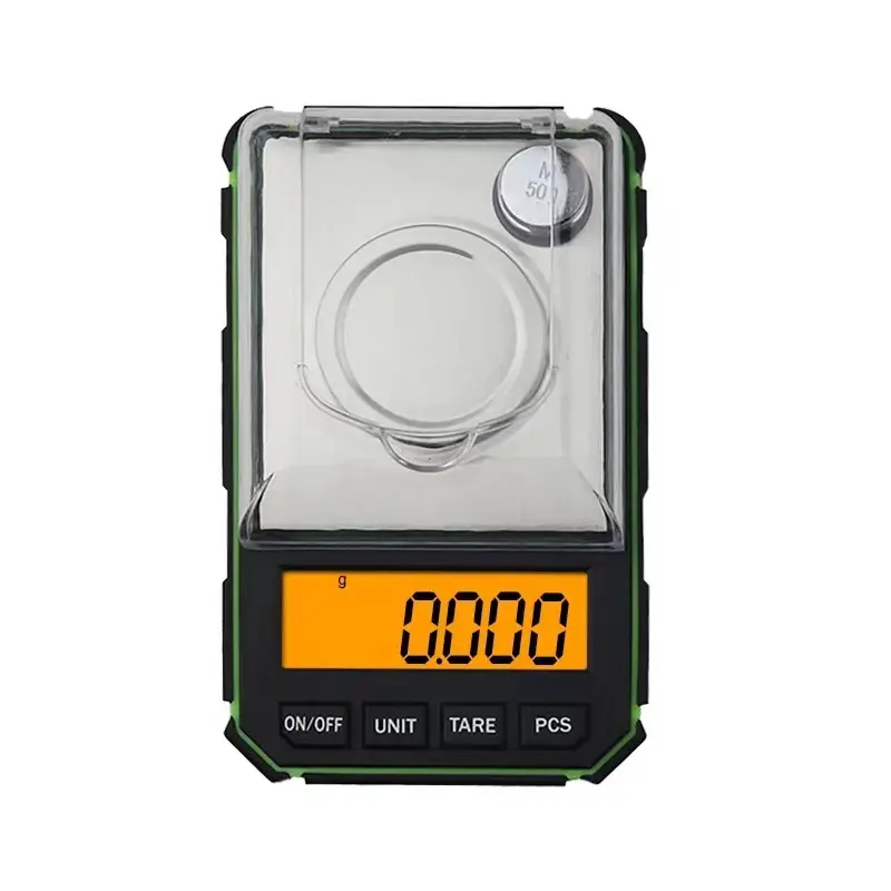 Veidt-Báscula de bolsillo digital pequeña y profesional, balanza electrónica de 200g, 2 pilas AAA, pantalla LCD, color blanco