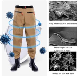 שחיקה עמיד קל ללכת מכנסיים מותניים, ציד מגפי wader לגברים ולנשים עמיד עמיד למים דיג מכנסי תחתית - Product Image 6