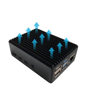 Aismartlink Raspberry Pi 4B custodia in lega di alluminio Raspberry Pi 4 generazione B + 4b custodia protettiva per dissipazione del calore - Product Image 1